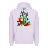 Lilac Football Frappe Premium Hoodie - FaDigitalArtStudio