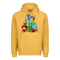 Mustard Football Frappe Premium Hoodie - FaDigitalArtStudio