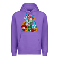 Purple Football Frappe Premium Hoodie - FaDigitalArtStudio