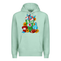 Seafoam Football Frappe Premium Hoodie - FaDigitalArtStudio
