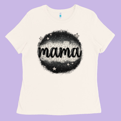 Leopard Mama Ladies Tee Designed By Maliassmallbusiness