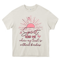 Cream spririt religious quote Heavy Core Tee - MaliasSmallBusiness