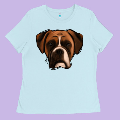 Boxer Ladies Tee Designed By Jasminsmagicworld