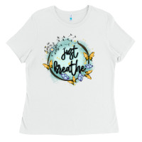 White just breathe Ladies Tee - MaliasSmallBusiness