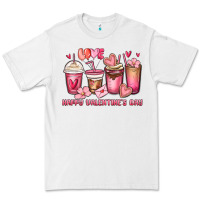 White happy valentine's day coffee cups Premium Tee - MaliasSmallBusiness