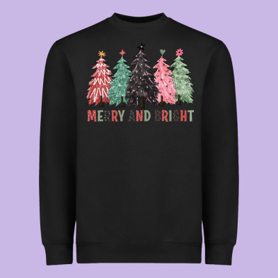 Merry And Bright Heavyweight Sweatshirt Designed By Cowgirlartshop