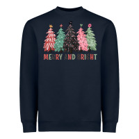 Navy merry and bright Heavyweight Sweatshirt - CowGirlArtShop