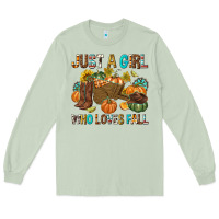 Matcha Just a Girl Who Loves Fall Long Sleeve Tee - texasbilliewilder