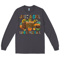 Smoke Just a Girl Who Loves Fall Long Sleeve Tee - texasbilliewilder