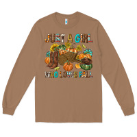 Toasted Coconut Just a Girl Who Loves Fall Long Sleeve Tee - texasbilliewilder