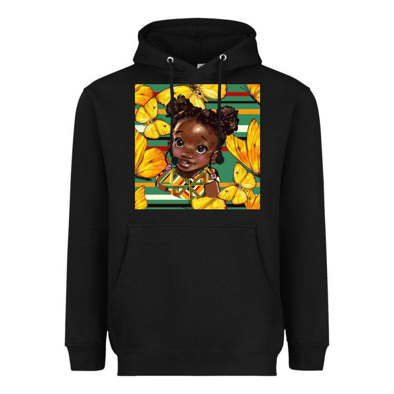 Juneteenth Afro Girl Seamless Pattern Heavyweight Hoodie by BundleAndBundleShop | Teevron