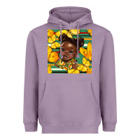 Lavender juneteenth afro girl seamless pattern Heavyweight Hoodie - BundleAndBundleShop