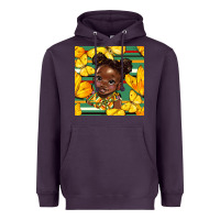 Plum juneteenth afro girl seamless pattern Heavyweight Hoodie - BundleAndBundleShop