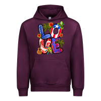Mauve Wine puerto rico love Urban Hoodie - Artiststas