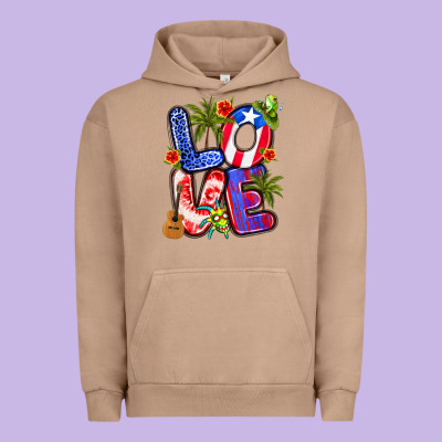 Puerto Rico Love Urban Hoodie Designed By Artiststas