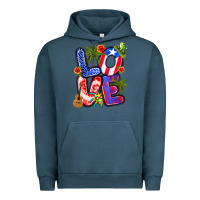 Pigment Midnight Navy puerto rico love Urban Hoodie - Artiststas