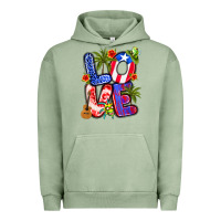 Pigment Oil Green puerto rico love Urban Hoodie - Artiststas