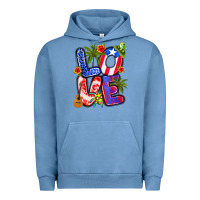 Pigment Pebble Blue puerto rico love Urban Hoodie - Artiststas