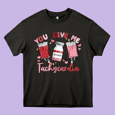 You Give Me Tachycardia Heavy Core Tee Designed By Maliassmallbusiness