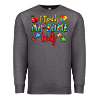 Charcoal Heather i teach au some kids Premium Sweatshirt - LillyAllenDesigns