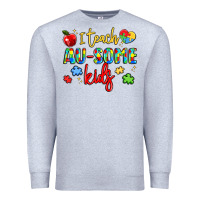 Heather Grey i teach au some kids Premium Sweatshirt - LillyAllenDesigns