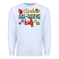 White i teach au some kids Premium Sweatshirt - LillyAllenDesigns