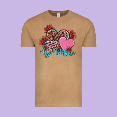 Valentine's Day Be Mine Hearts Sunflower Vintage Tee Designed By Ranaportraitstore