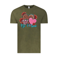 Vintage Olive valentine's day be mine hearts sunflower Vintage Tee - RanaPortraitStore