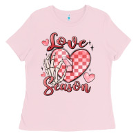 Bubblegum Pink love season Ladies Tee - MaliasSmallBusiness
