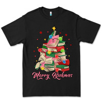 Black merry bookmas christmas book tree Premium Tee - MaliasSmallBusiness