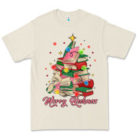 Merry Bookmas Christmas Book Tree Premium Tee | Teevron