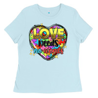 Baby Blue Love needs no words Ladies Tee - NancyCooperArtShop