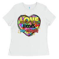 White Love needs no words Ladies Tee - NancyCooperArtShop