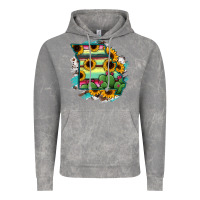 Cloud Rock Missouri Map Sunflower Cactus Serape Vintage Hoodie - RanaPortraitStore