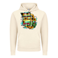 Vintage Artic Missouri Map Sunflower Cactus Serape Vintage Hoodie - RanaPortraitStore