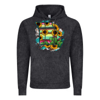 Vintage Black Missouri Map Sunflower Cactus Serape Vintage Hoodie - RanaPortraitStore