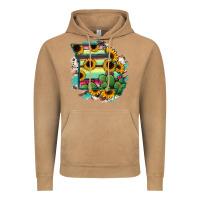 Vintage Camel Missouri Map Sunflower Cactus Serape Vintage Hoodie - RanaPortraitStore