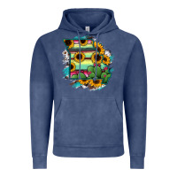 Vintage Denim Missouri Map Sunflower Cactus Serape Vintage Hoodie - RanaPortraitStore