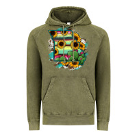 Vintage Olive Missouri Map Sunflower Cactus Serape Vintage Hoodie - RanaPortraitStore