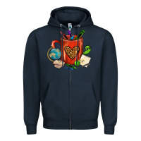 Navy teacher crayons coffee mug Zipper Hoodie - FaDigitalArtStudio