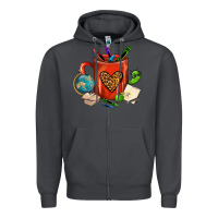 Smoke teacher crayons coffee mug Zipper Hoodie - FaDigitalArtStudio