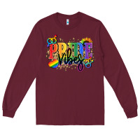 Burgundy Pride vibes Long Sleeve Tee - NancyCooperArtShop