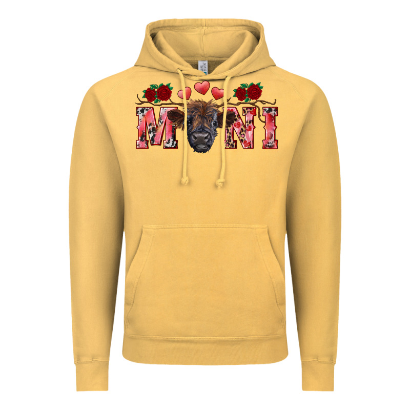 Valentine's Day Mini Black Highland Calf Vintage Hoodie by RanaPortraitStore | Teevron