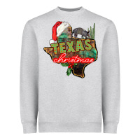 Heather Grey texas christmas Heavyweight Sweatshirt - CowGirlArtShop