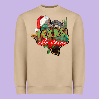 Texas Christmas Heavyweight Sweatshirt Designed By Cowgirlartshop