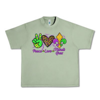 Oil Green peace love mardi gras Urban Heavy Tee - JahusDesignShop