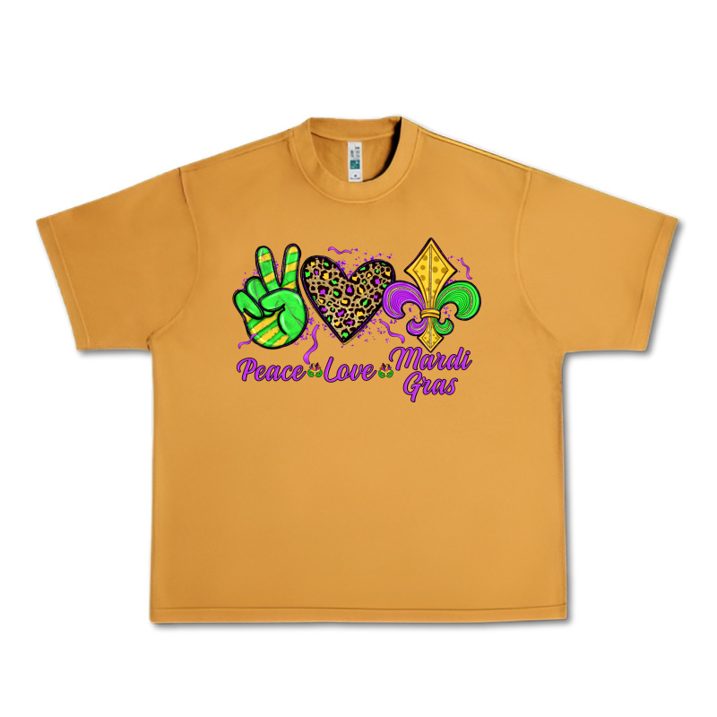 Peace Love Mardi Gras Urban Heavy Tee by JahusDesignShop | Teevron