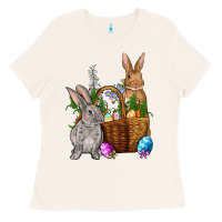 Bone Bunnys carrots eggs with basket Easter Ladies Tee - NancyCooperArtShop