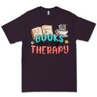 Plum books are my therapy Premium Tee - MaliasSmallBusiness