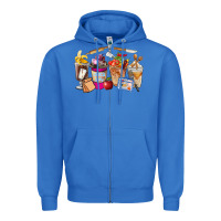 True Royal Lunch Lady Coffee Cups Zipper Hoodie - FaDigitalArtStudio